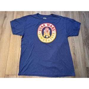 Star Wars Mens R2-D2 Graphic T-Shirt Blue Fifth Sun Since 1977 Retro Tee Large